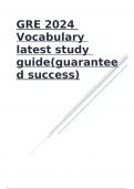 GRE 2024 Vocabulary latest study guide(guaranteed success).