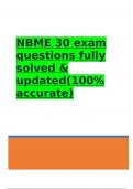 NBME 30 exam questions fully solved & updated(100- accurate).