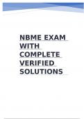 NBME EXAM WITH COMPLETE VERIFIED SOLUTIONS