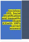 Sociology 205 Social Stratification and Inequality (Exam -3)with 100- correct answers