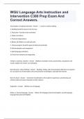 WGU Language Arts Instruction and Intervention C380 Prep Exam And Correct Answers.