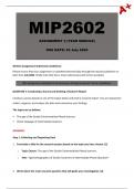 MIP2602 Assignment 3 [Detailed Answers] Year Module - Due 23 July 2024