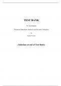 Test Item File- Practice Test Bank - Financial Statement Analysis and Security Valuation,penman,3e