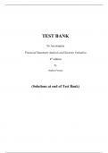 Test Item File- Practice Test Bank - Financial Statement Analysis and Security Valuation,penman,4e