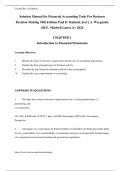 Solution Manual for Financial Accounting Tools For Business Decision Making 10th Edition Paul D. Kimmel, Jerry J. Weygandt, Jill E. Mitchell Latest A+ 2024