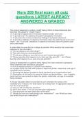 Nurs 209 final exam all quiz questions LATEST ALREADY ANSWERED A GRADED