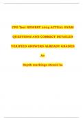 CPO Test NEWEST 2024 ACTUAL EXAM QUESTIONS AND CORRECT DETAILED VERIFIED ANSWERS ALREADY GRADED A+