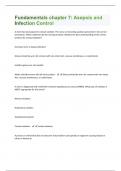 Fundamentals chapter 7: Asepsis and Infection Control Questions And Answers Already Graded A+