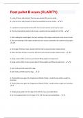 Post pellet B exam (CLARITY) Questions with 100% Correct Answers