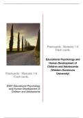  D307 Educational Psychology and Human Development of Childern and Adolescents