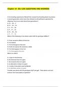 Chapter 14 - Bio 1201 QUESTIONS AND ANSWERS 