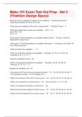 Mako 101 Exam Test Out Prep - Set 3 (Triathlon Design Specs)