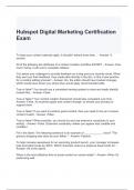 Hubspot Digital Marketing Certification Exam with correct Answers