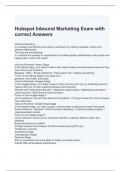 Hubspot Inbound Marketing Exam with correct Answers