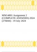 MNG4801 Assignment 2 (COMPLETE ANSWERS) 2024 (276844) - 19 July 2024