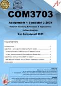 COM3704 Assignment 1 (COMPLETE ANSWERS) Semester 2 2024