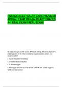 RQI 2025 ACLS HEALTH CARE PROVIDER  ACTUAL EXAM 100% [ALREADY GRADED  A+] REAL EXAM!! REAL EXAM!!