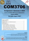 COM3706 Assignment 1 (COMPLETE ANSWERS) Semester 2 2024 - DUE August 2024