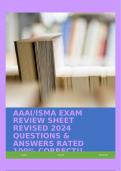 AAAI/ISMA EXAM REVIEW SHEET REVISED 2024 QUESTIONS & ANSWERS RATED 100% CORRECT!!