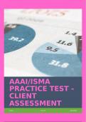 AAAI/ISMA PRACTICE TEST - CLIENT ASSESSMENT