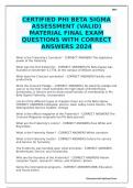 Package deal for PROFESSIONAL PHI BETA SIGMA FINAL EXAM WITH CORRECT ANSWERS 2024