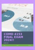 COMD 4153 FINAL EXAM 2024!!