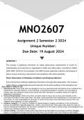 MNO2607 Assignment 2 (ANSWERS) Semester 2 2024 - DISTINCTION GUARANTEED