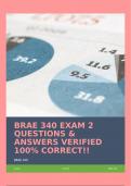 BRAE 340 EXAM 2 QUESTIONS & ANSWERS VERIFIED 100% CORRECT!!