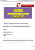 AANP Exam Questions and Revised Rationalized Answers  (2024 / 2025) 100% Guarantee Pass