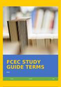 FCEC STUDY GUIDE TERMS