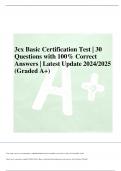 3cx Basic Certification Test | 30 Questions with 100% Correct Answers | Latest Update 2024/2025 (Graded A+)