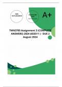  TMN3705 Assignment 3 (COMPLETE ANSWERS) 2024 (655511 ) - DUE 2 August 2024