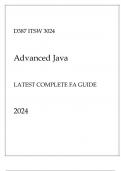 (WGU D387) ITSW 3024 Advanced Java Latest Complete FA Guide 2024