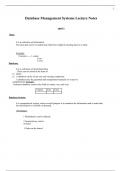 Class notes SCO 206  Modern Database Management