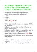 SPI ARDMS EXAM LATEST REAL  EXAM A $ B QUESTIONS AND  CORRECT ANSWERS |AGRADE