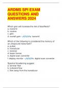 ARDMS SPI EXAM  QUESTIONS AND  ANSWERS 2024