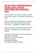 NR 302 FINAL COMPREHENSIVE  EXAM LATEST UPDATE  QUESTIONS AND ANSWERS |  100% 