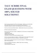 Exam (elaborations) TAUC SCRIBE 