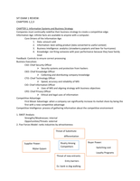 Review: Chapter 1, 2, 3 (Information Systems, Business Strategy, Ebusiness)