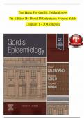 TEST BANK For Gordis Epidemiology, 7th Edition By David D Celentano; Moyses Szklo, Verified Chapters 1 - 20, Complete Newest Version