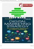 TEST BANK for Digital Marketing Strategy: An Integrated Approach to Online Marketing 3rd Edition by Simon Kingsnorth. All Chapters 1-22. (Complete Download) Version 2024 ISBN:9781398605978