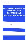 [Answered} Organic Chemistry ACS Exam Set 2024 Compprehensive Questions and Answers Latest 2024