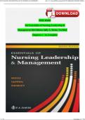 TEST BANK For Essentials of Nursing Leadership & Management 8th Edition 2024, by Sally A. Weiss, Verified Chapters 1 - 16, Complete Newest Version 2024 ISBN:9781719649964