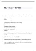 Pharm Exam 1 Questions and Correct Answers- NUR 2060