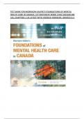 TEST BANK FOR MORRISON-VALFRE’S FOUNDATIONS OF MENTAL HEALTH CARE IN CANADA, 1ST EDITION BY BORIS |ERIC|JACQUELINE |ALL CHAPTERS 1-33 LATEST WITH VERIFIED ANSWERA. GRADED A+|