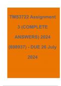 TMS3722 Assignment 3 (COMPLETE ANSWERS) 2024 (698937) - DUE 26 July 2024