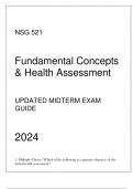 HU - NSG 521 Fundamental Concepts & Health Assessment - Updated Midterm Exam Guide 2024.