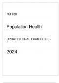 AGPCNP - NU 780 Population Health - Updated Final Exam Guide 2024