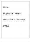 HU - NU 780 Population Health - Updated Final Exam Guide 2024