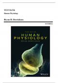 Test Bank - Human Physiology, 3rd Edition (Derrickson, 2024), Chapter 1-23 | All Chapters